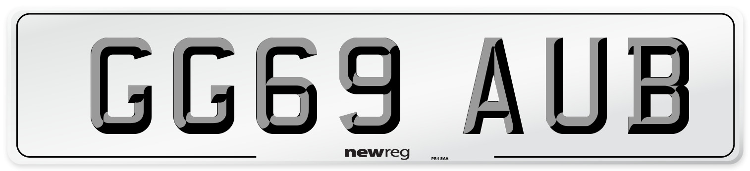 GG69 AUB Number Plate from New Reg